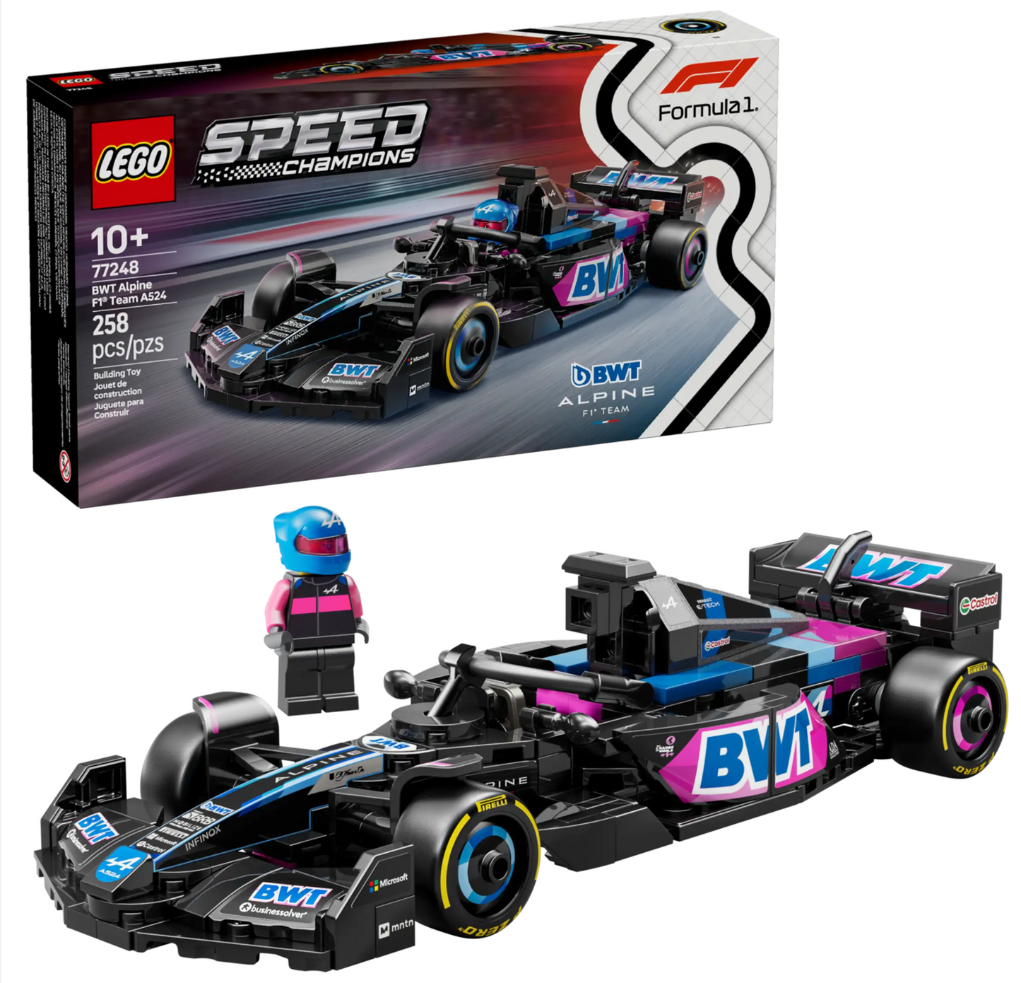 LEGO SPEED CHAMPIONS: Bwt Alpine F1 Team A524 Race Car (77248)