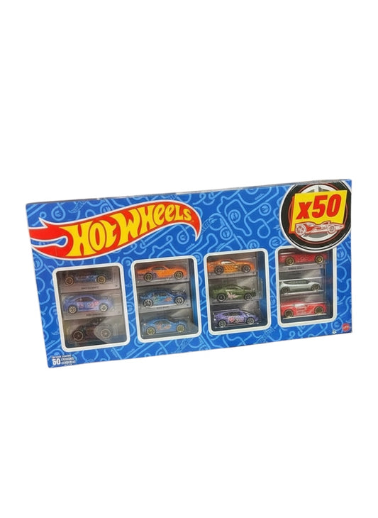 Hot Wheels Cars, Set Of 50 Toy Cars, Trucks & Aircraft in 1:64 Scale